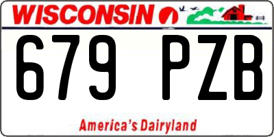 WI license plate 679PZB
