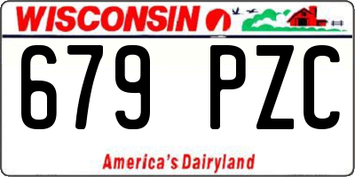 WI license plate 679PZC