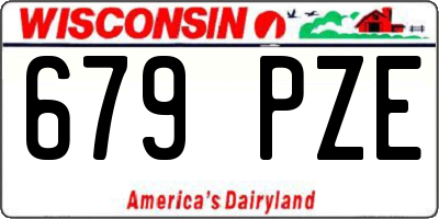 WI license plate 679PZE