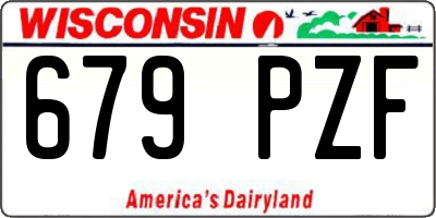 WI license plate 679PZF