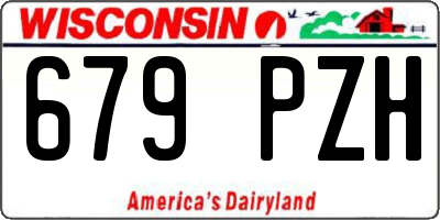 WI license plate 679PZH