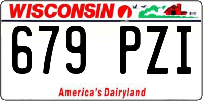 WI license plate 679PZI
