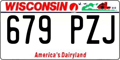 WI license plate 679PZJ