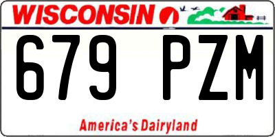 WI license plate 679PZM
