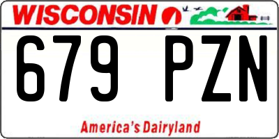WI license plate 679PZN