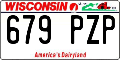 WI license plate 679PZP
