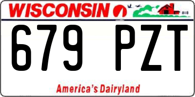 WI license plate 679PZT