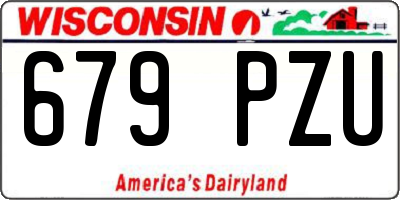 WI license plate 679PZU
