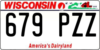 WI license plate 679PZZ