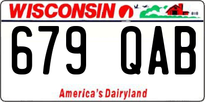 WI license plate 679QAB