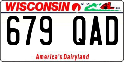 WI license plate 679QAD