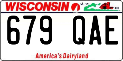 WI license plate 679QAE