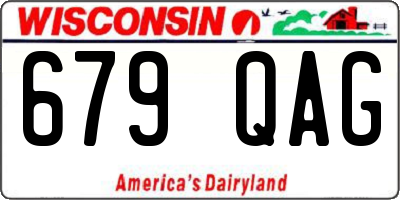 WI license plate 679QAG
