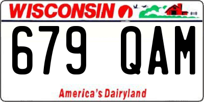 WI license plate 679QAM