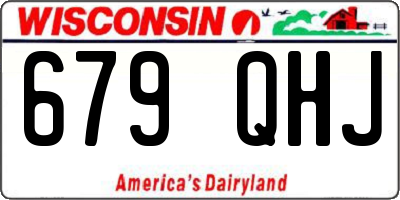 WI license plate 679QHJ