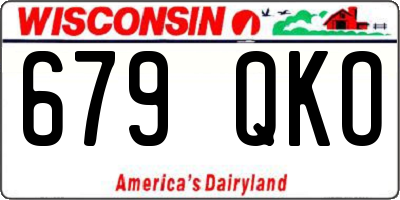 WI license plate 679QKO