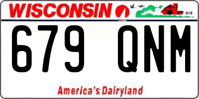 WI license plate 679QNM