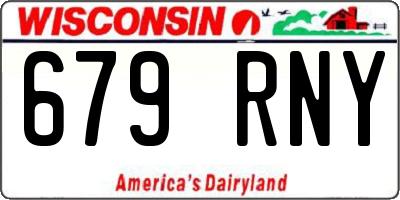 WI license plate 679RNY