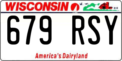 WI license plate 679RSY