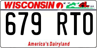 WI license plate 679RTO