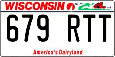 WI license plate 679RTT