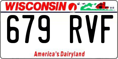 WI license plate 679RVF