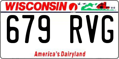 WI license plate 679RVG