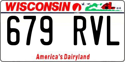 WI license plate 679RVL