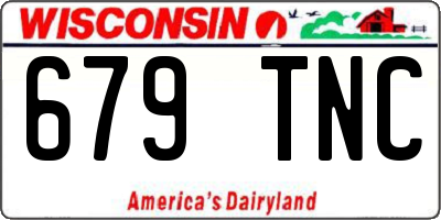 WI license plate 679TNC
