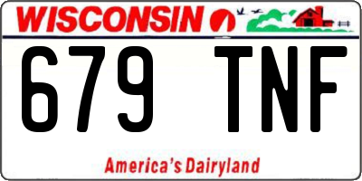 WI license plate 679TNF
