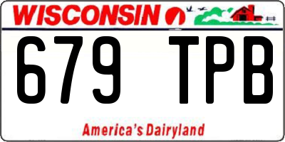 WI license plate 679TPB