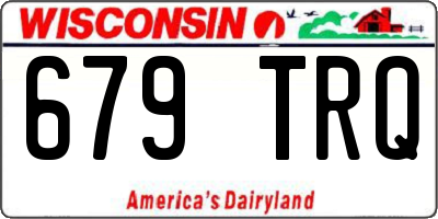 WI license plate 679TRQ