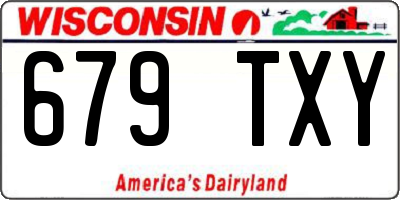 WI license plate 679TXY