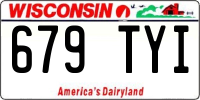 WI license plate 679TYI