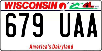 WI license plate 679UAA