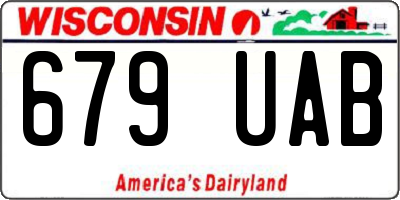WI license plate 679UAB