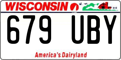 WI license plate 679UBY