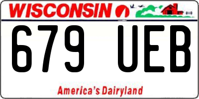 WI license plate 679UEB