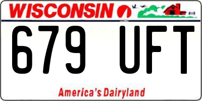 WI license plate 679UFT