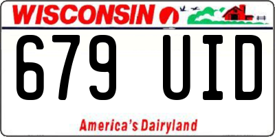 WI license plate 679UID