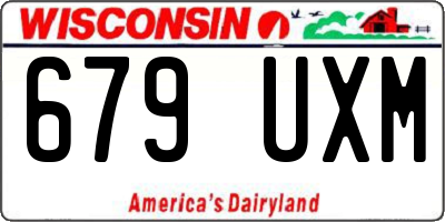 WI license plate 679UXM