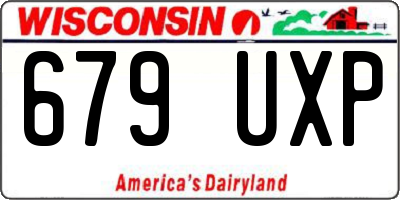 WI license plate 679UXP