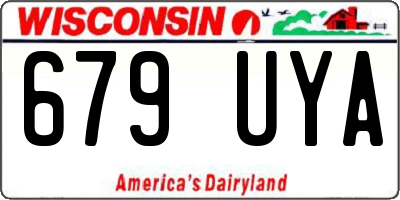 WI license plate 679UYA