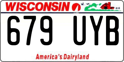 WI license plate 679UYB
