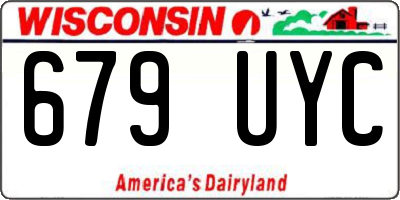WI license plate 679UYC