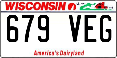 WI license plate 679VEG