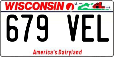 WI license plate 679VEL