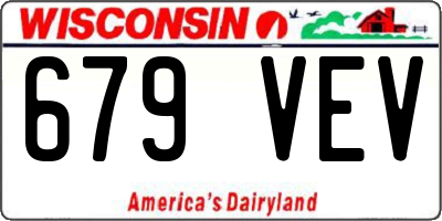 WI license plate 679VEV
