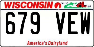 WI license plate 679VEW