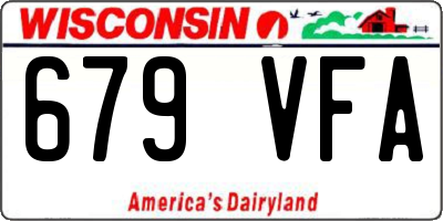 WI license plate 679VFA